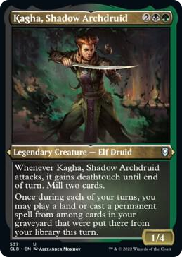 Kagha, Shadow Archdruid (Foil Etched) #537 U - Commander Legends: Battle for Baldur's Gate Pokemon card
