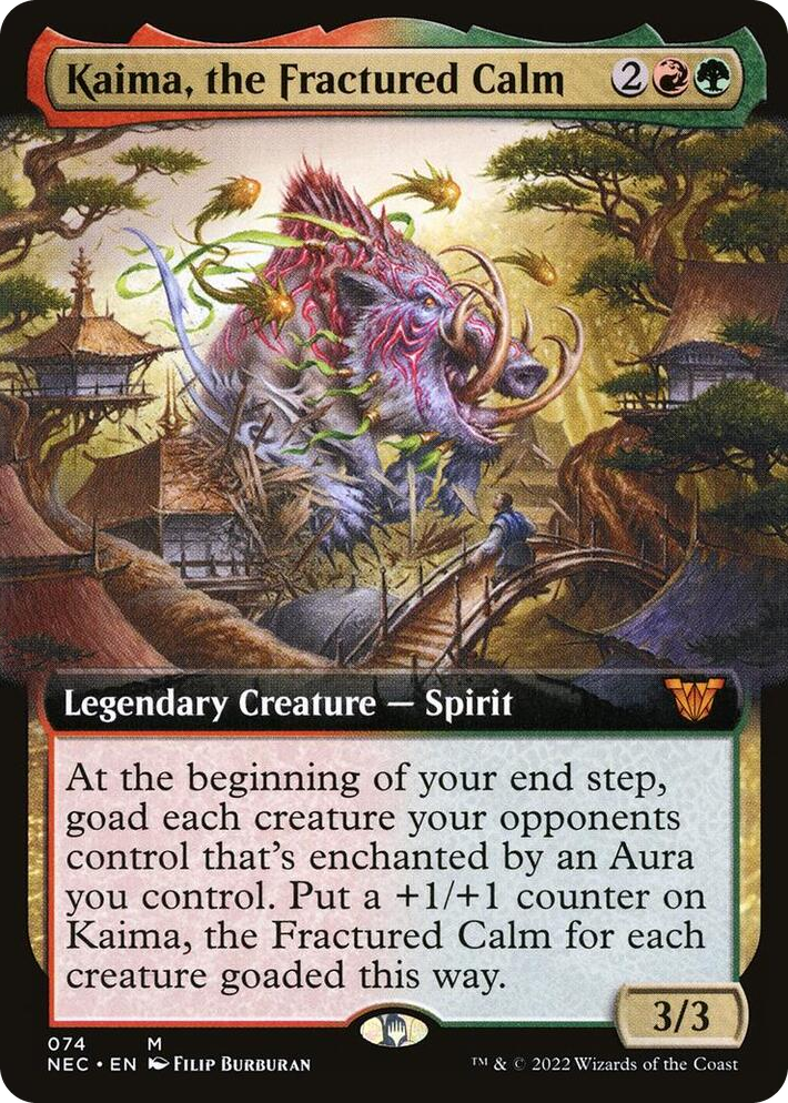 0074 Kaima, the Fractured Calm (Extended Art) M Commander: Kamigawa: Neon Dynasty
