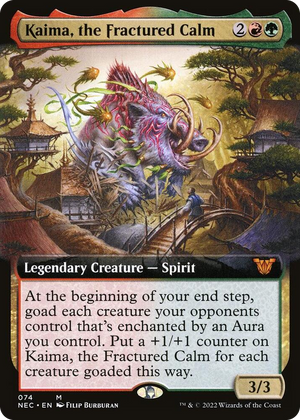 0074 Kaima, the Fractured Calm (Extended Art) M Commander: Kamigawa: Neon Dynasty