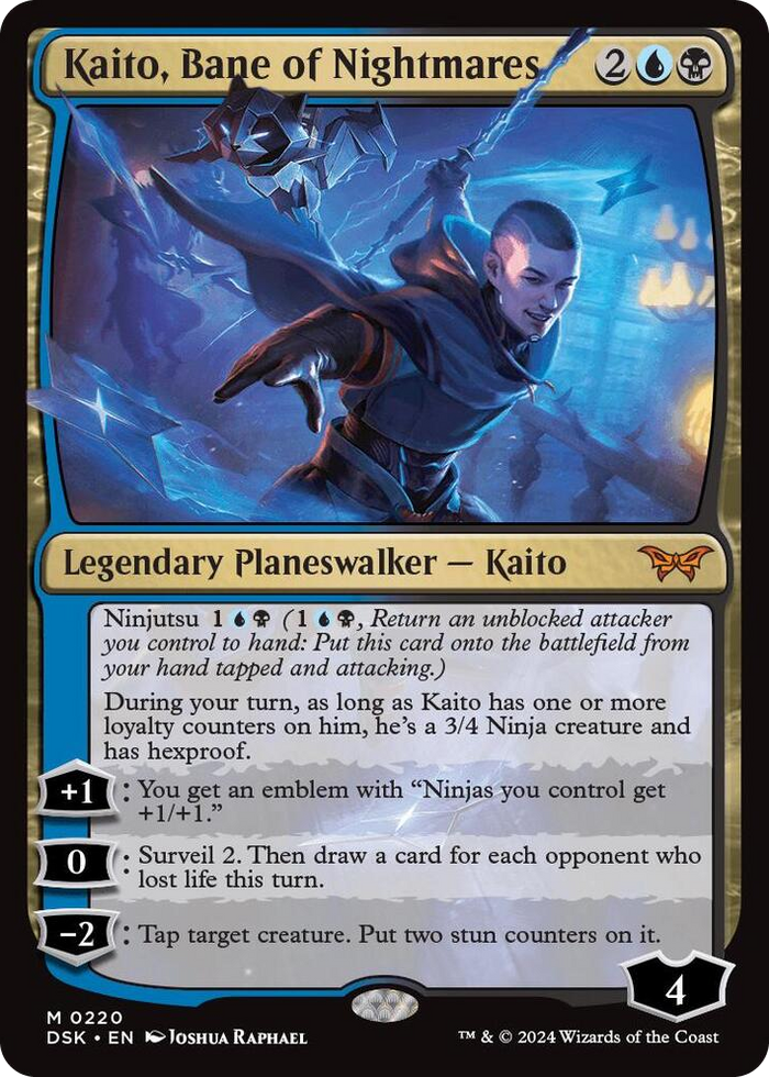 Kaito, Bane of Nightmares #220 M - Duskmourn: House of Horror Pokemon card