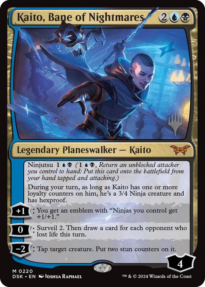 Kaito, Bane of Nightmares #220 M - Promo Pack: Duskmourn: House of Horror Pokemon card