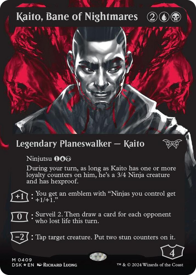 0409 Kaito, Bane of Nightmares (Showcase) (Textured Foil) M Duskmourn: House of Horror