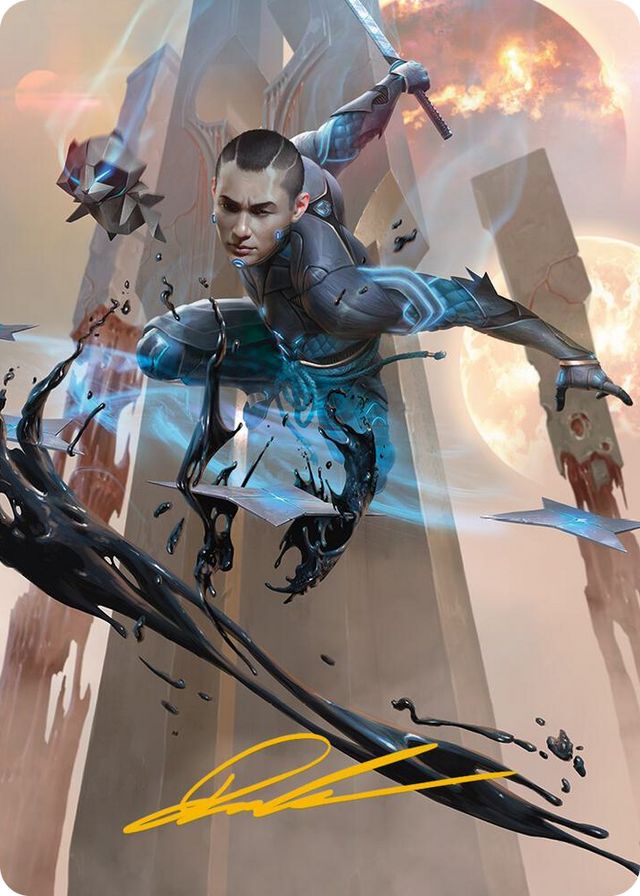 0048 Kaito, Dancing Shadow Art Card (48/81) (Gold-Stamped Signature) S Art Series: Phyrexia: All Will Be One
