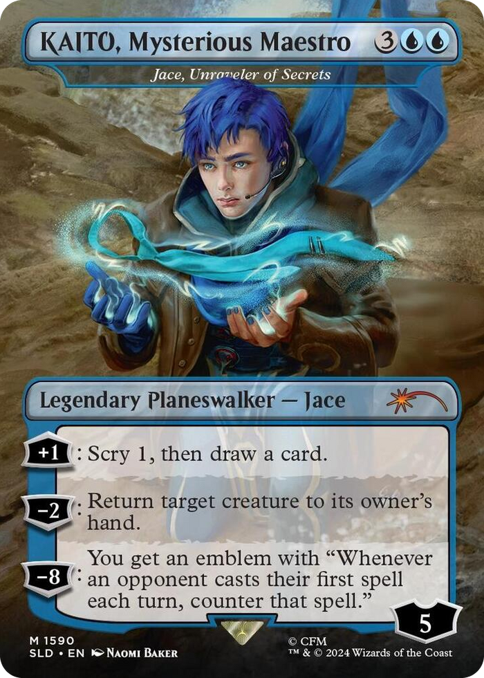 KAITO, Mysterious Maestro - Jace, Unraveler of Secrets #1590 M - Secret Lair Drop Series Pokemon card