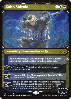 0424 Kaito Shizuki (Showcase) (Foil Etched) M Kamigawa: Neon Dynasty