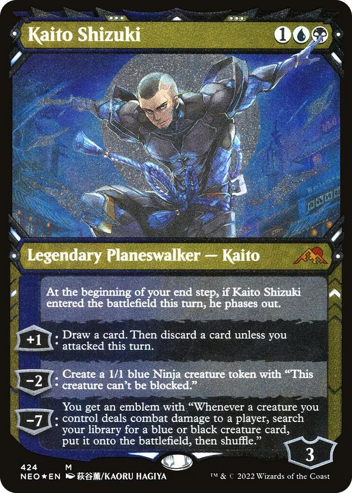 Kaito Shizuki (Showcase) (Foil Etched) #424 M - Kamigawa: Neon Dynasty Pokemon card