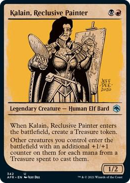 0342 Kalain, Reclusive Painter (Showcase) U Adventures in the Forgotten Realms