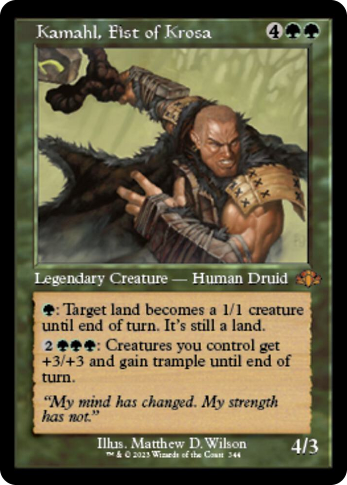 Kamahl, Fist of Krosa (Retro Frame) #344 M - Dominaria Remastered Pokemon card