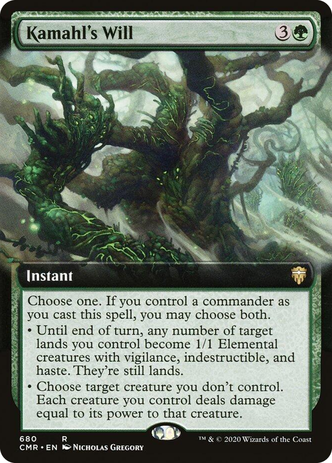0680 Kamahl's Will (Extended Art) R Commander Legends