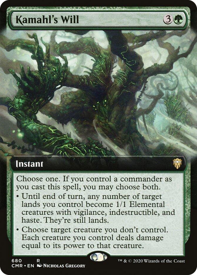 0680 Kamahl's Will (Extended Art) R Commander Legends