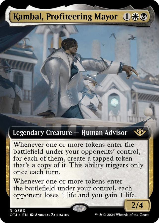 0353 Kambal, Profiteering Mayor (Extended Art) R Outlaws of Thunder Junction