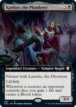 0057 Kamber, the Plunderer (Extended Art) R Commander: Innistrad: Crimson Vow