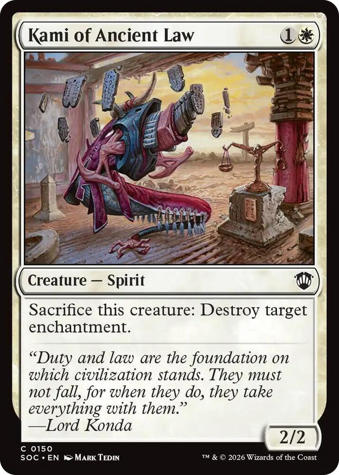 Kami of Ancient Law #150 C - Commander: Secrets of Strixhaven Pokemon card