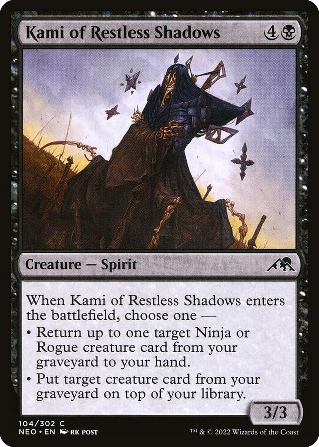 0104 Kami of Restless Shadows C Kamigawa: Neon Dynasty