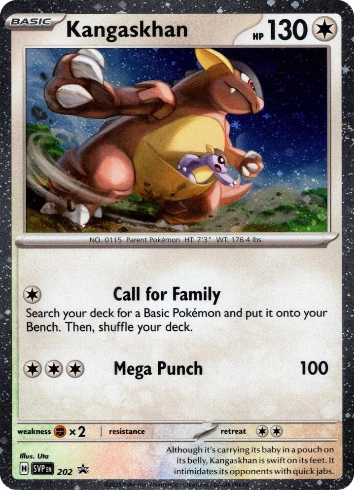 0202 Kangaskhan - 202 (Cosmos Holo) Holo Rare Scarlet & Violet Promo Cards