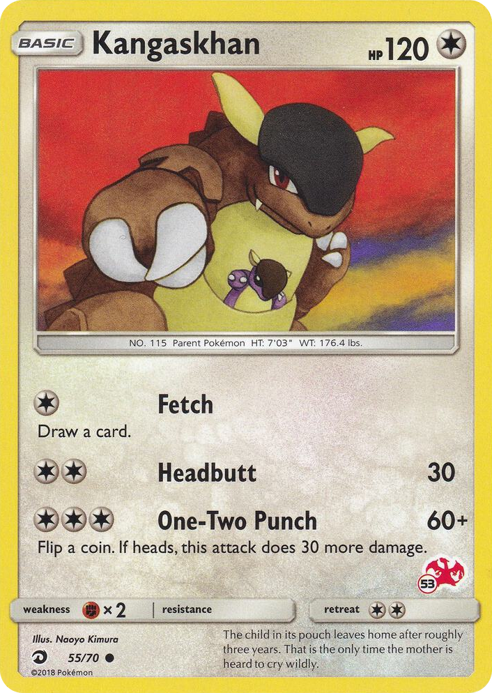 0055 Kangaskhan - 55/70 (#53 Charizard Stamped) Promo Battle Academy