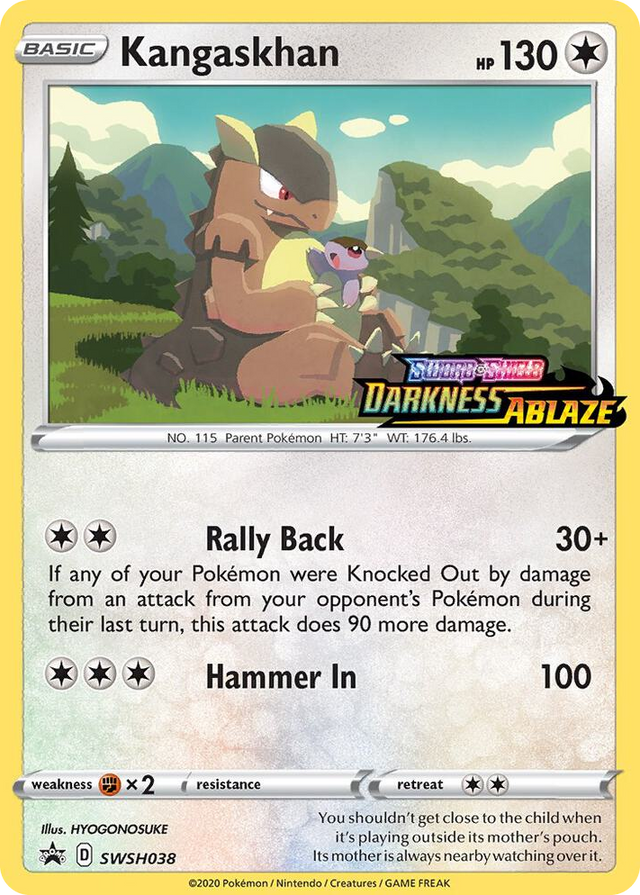 0038 Kangaskhan - SWSH038 (Prerelease) Promo Sword & Shield Promo Cards