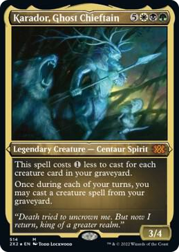 0514 Karador, Ghost Chieftain (Foil Etched) M Double Masters 2022