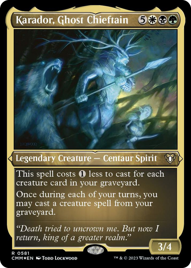 0581 Karador, Ghost Chieftain (Foil Etched) R Commander Masters