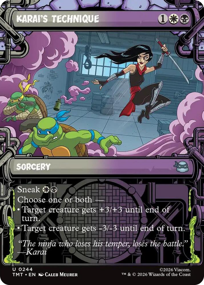 Karai's Technique (Showcase) #244 U - Teenage Mutant Ninja Turtles Pokemon card
