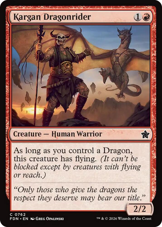 0762 Kargan Dragonrider (0762) C Foundations