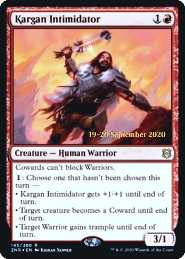 0145 Kargan Intimidator R Prerelease Cards