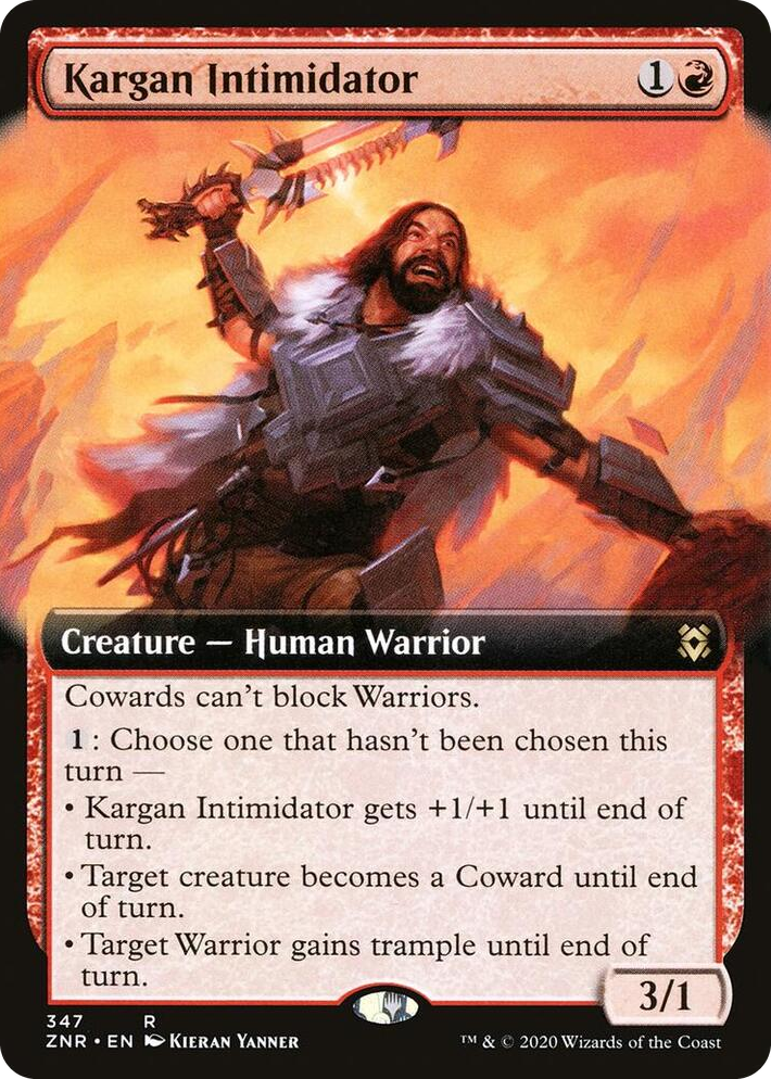 0347 Kargan Intimidator (Extended Art) R Zendikar Rising