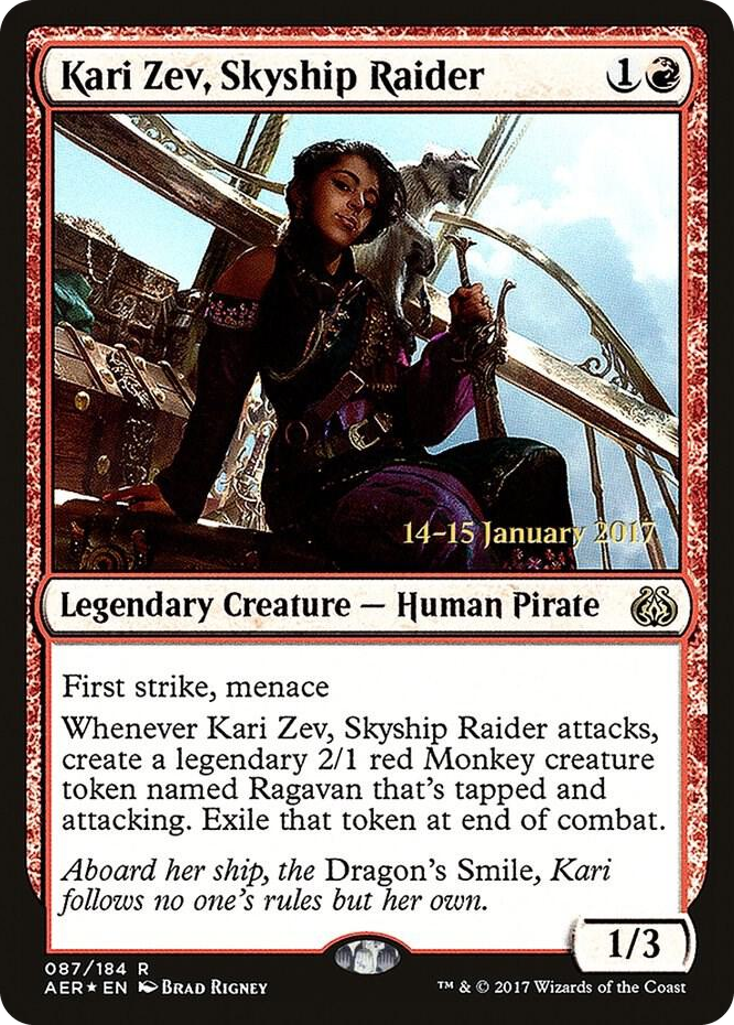 0087 Kari Zev, Skyship Raider R Prerelease Cards