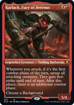 Karlach, Fury of Avernus (Foil Etched) #507 M - Commander Legends: Battle for Baldur's Gate Pokemon card
