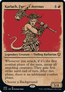 Karlach, Fury of Avernus (Showcase) #400 M - Commander Legends: Battle for Baldur's Gate Pokemon card