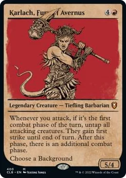 0400 Karlach, Fury of Avernus (Showcase) M Commander Legends: Battle for Baldur's Gate