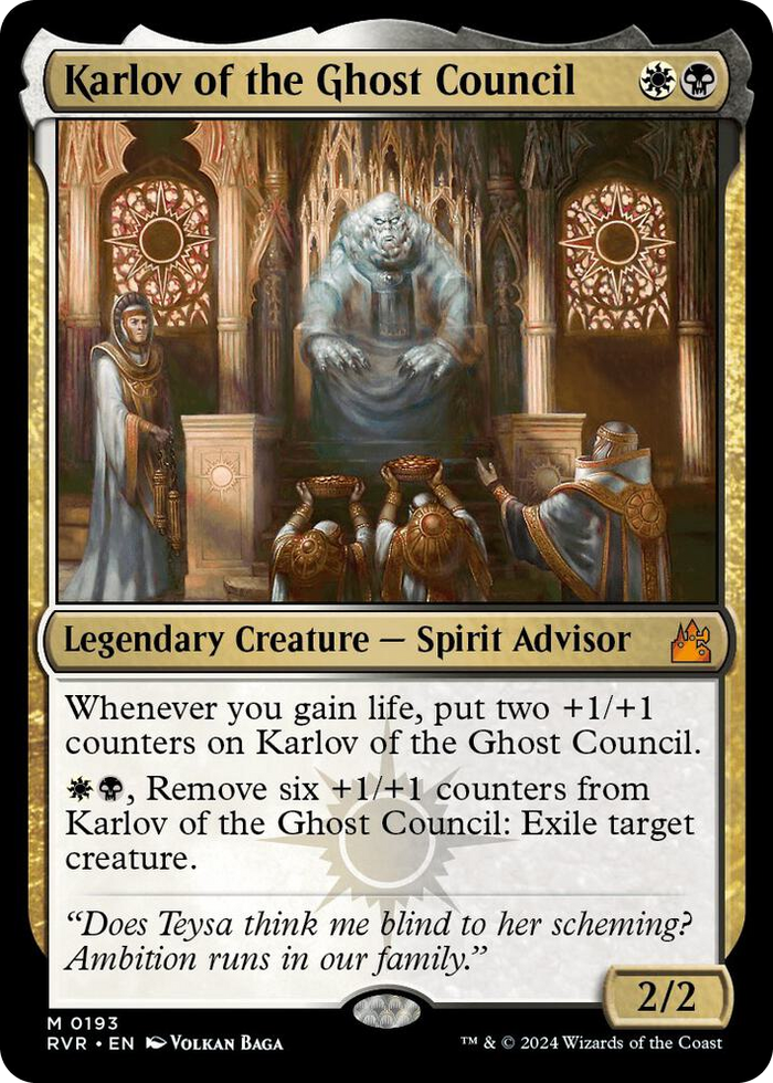 Karlov of the Ghost Council #193 M - Ravnica Remastered Pokemon card