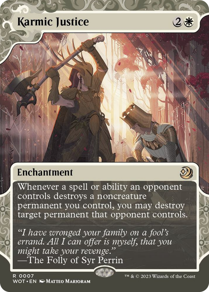 Karmic Justice #7 R - Wilds of Eldraine: Enchanting Tales Pokemon card