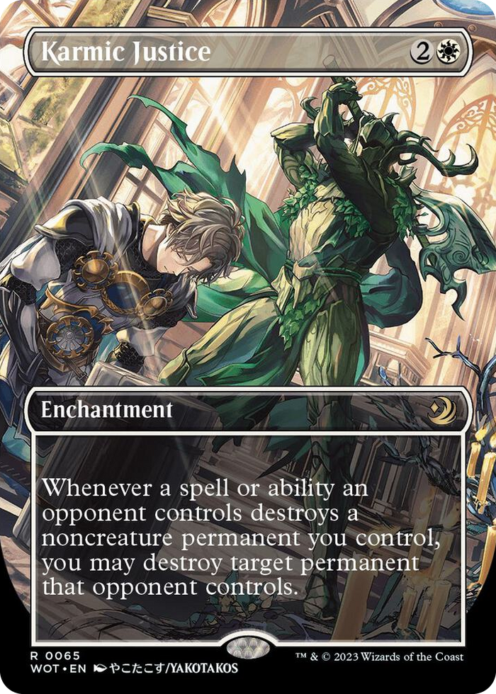 Karmic Justice (Anime Borderless) #65 R - Wilds of Eldraine: Enchanting Tales Pokemon card