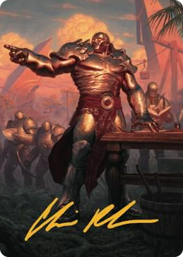 0001 Karn, Living Legacy Art Card (1/81) (Gold-Stamped Signature) S Art Series: Dominaria United