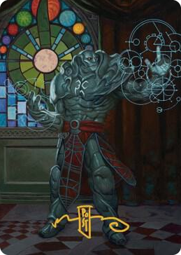 0002 Karn, Living Legacy Art Card (2/81) (Gold-Stamped Signature) S Art Series: Dominaria United