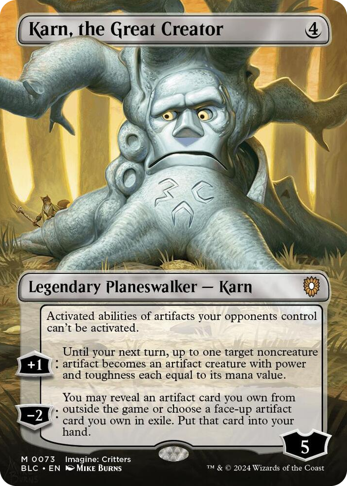 0073 Karn, the Great Creator (Borderless) M Commander: Bloomburrow