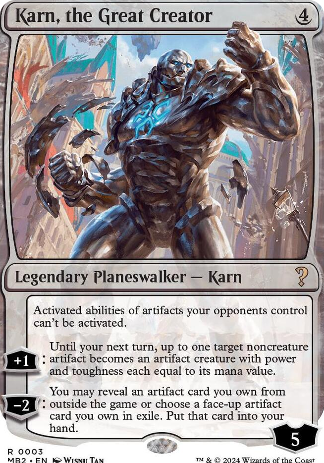 0003 Karn, the Great Creator (White Border) R Mystery Booster 2