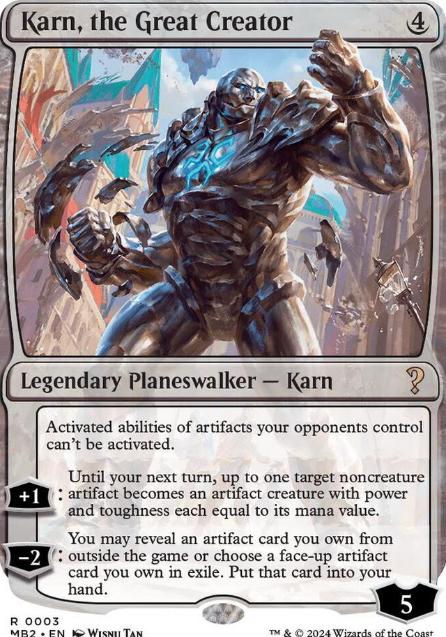 0003 Karn, the Great Creator (White Border) R Mystery Booster 2