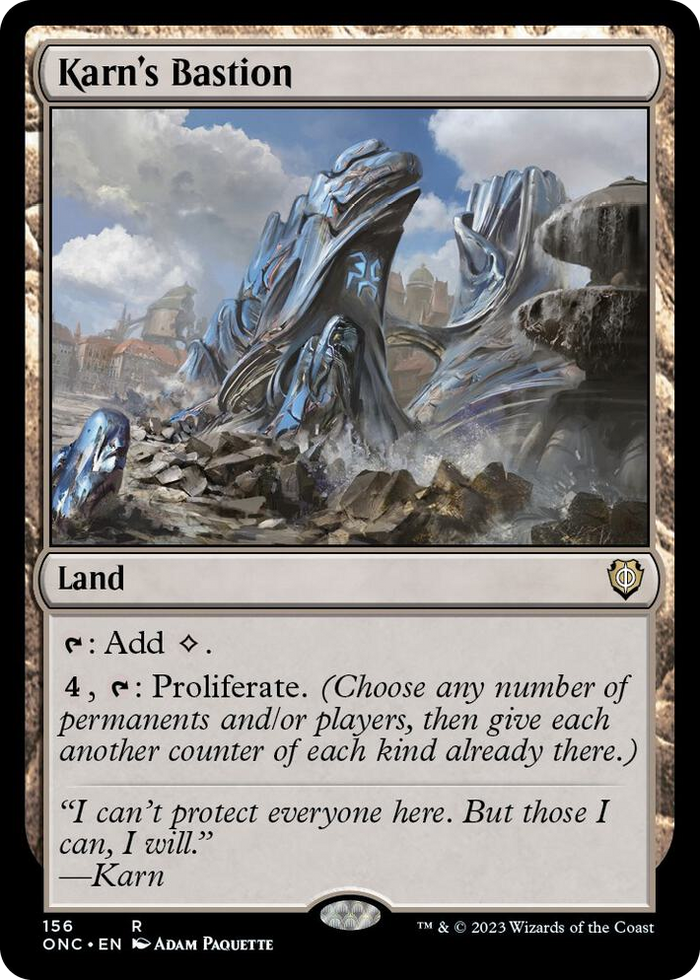 Karn's Bastion #156 R - Commander: Phyrexia: All Will Be One Pokemon card