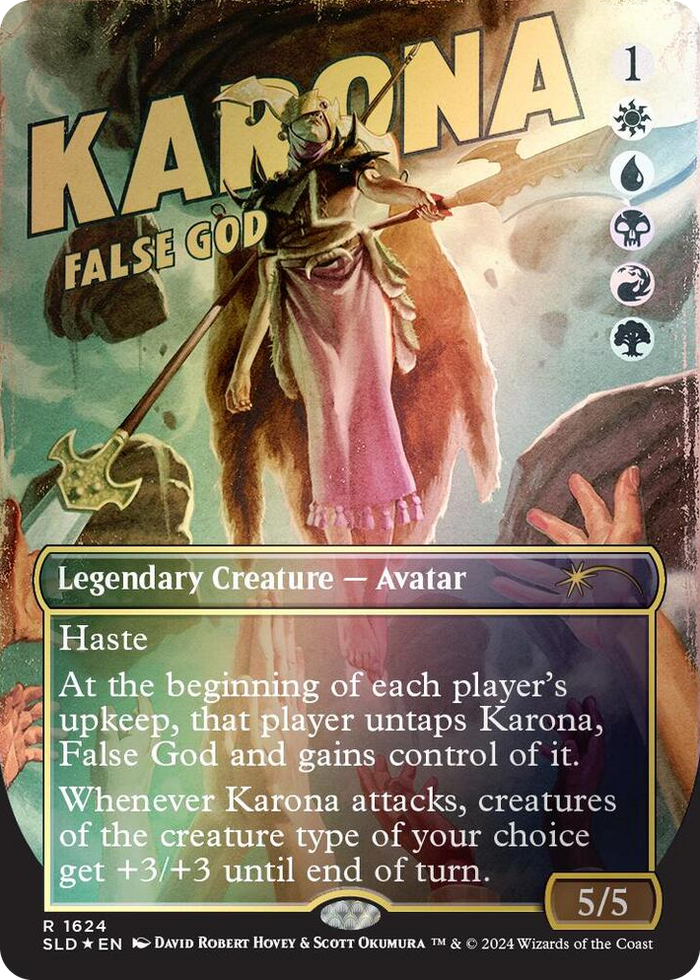 Karona, False God (Rainbow Foil) #1624 R - Secret Lair Drop Series Pokemon card