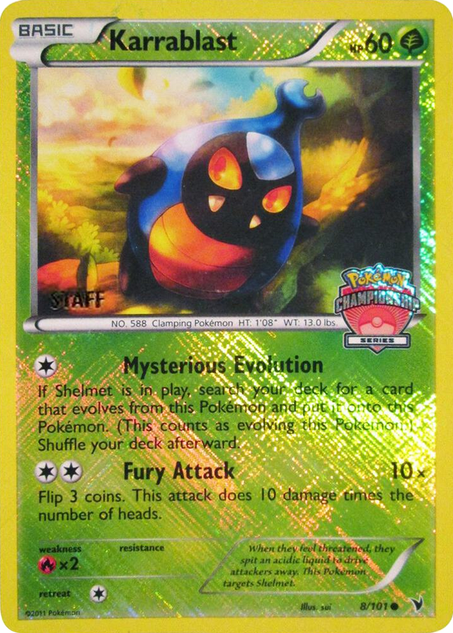 0008 Karrablast - 8/101 (Championship Series) [Staff] Promo League & Championship Cards