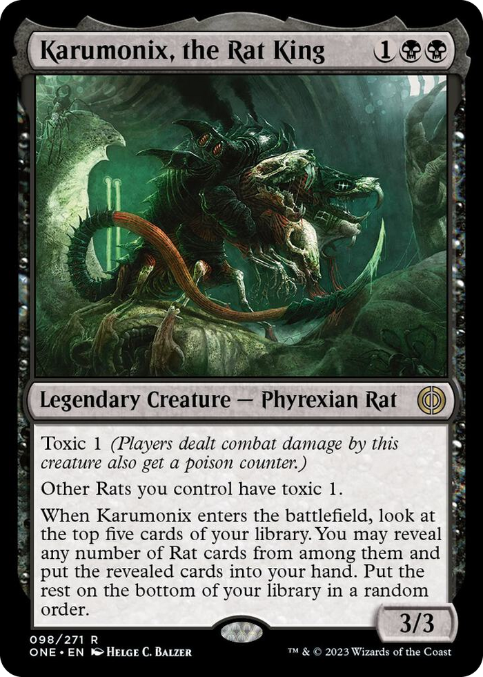 Karumonix, the Rat King #98 R - Phyrexia: All Will Be One Pokemon card