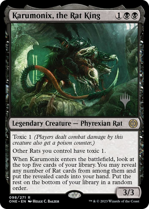 0098 Karumonix, the Rat King R Promo Pack: Phyrexia: All Will Be One