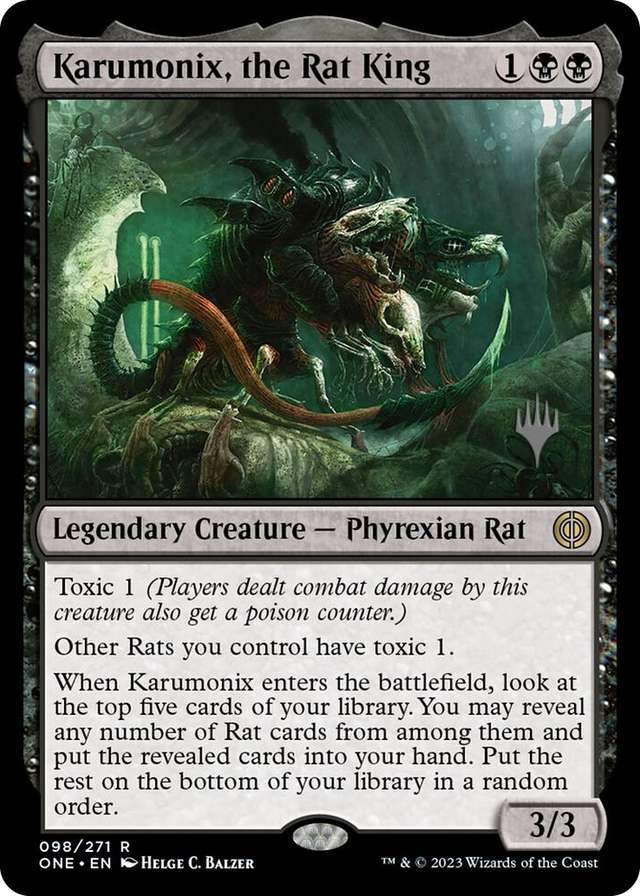 0098 Karumonix, the Rat King R Promo Pack: Phyrexia: All Will Be One