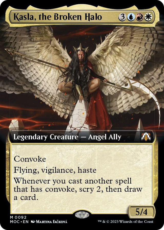 Kasla, the Broken Halo (Extended Art) #92 M - Commander: March of the Machine Pokemon card