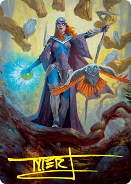 0029 Kasmina, Enigma Sage Art Card (Gold-Stamped Signature) S Art Series: Strixhaven