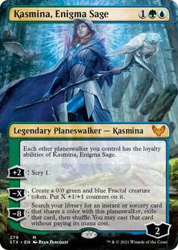 0279 Kasmina, Enigma Sage (Borderless) M Strixhaven: School of Mages