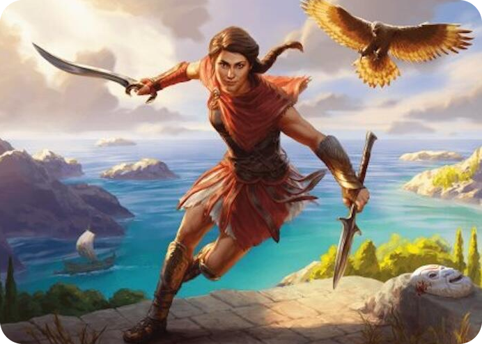 Kassandra, Eagle Bearer Art Card #6 S - Art Series: Universes Beyond: Assassin's Creed Pokemon card