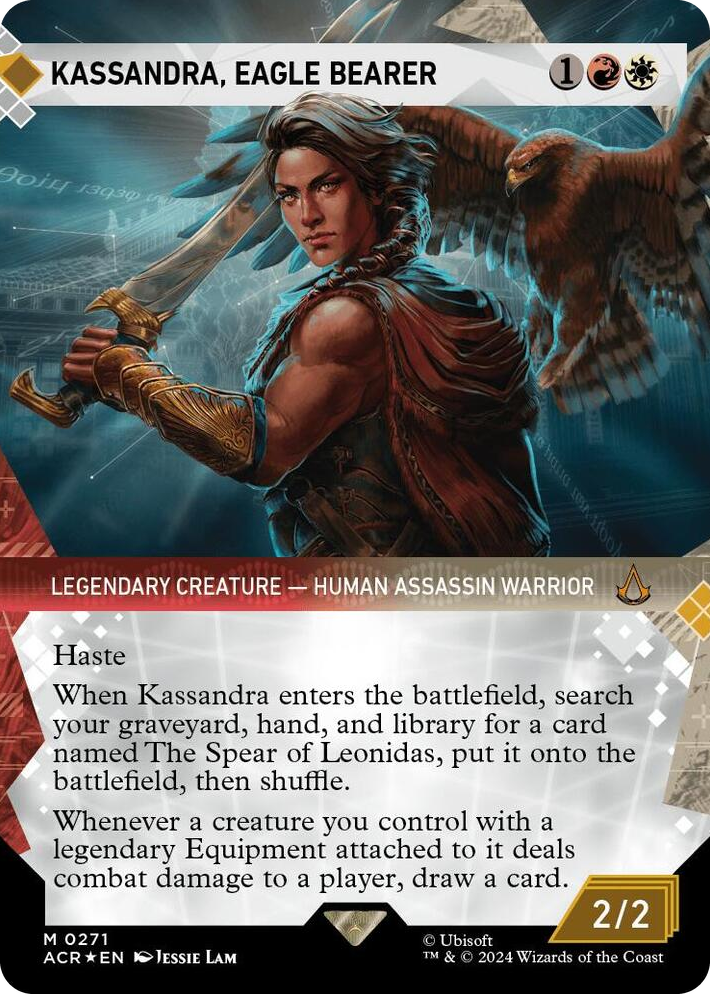 0271 Kassandra, Eagle Bearer (Showcase) (Textured Foil) M Universes Beyond: Assassin's Creed